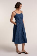 Mari Ikat Printed Midi Dress - Image 7