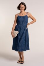 Mari Ikat Printed Midi Dress - Image 6