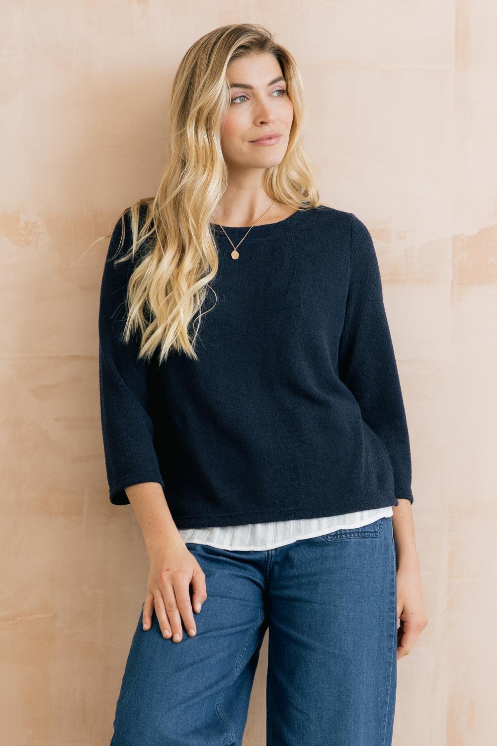 olive-shirt-jumper-navy1 Olive Shirt Jumper Navy - Image 1