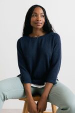 Olive Shirt Jumper Navy - Image 2