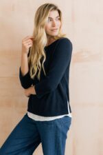 Olive Shirt Jumper Navy - Image 4