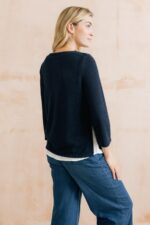 Olive Shirt Jumper Navy - Image 5