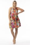 Printed Contemporary Sleeveless Dress