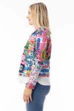 Printed Cotton Ponte Jacket - Image 2