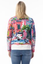 Printed Cotton Ponte Jacket - Image 3