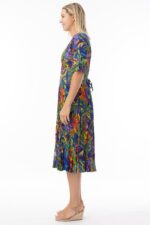 Zapallar Godet Short Frill Sleeve Dress - Image 3