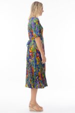 Zapallar Godet Short Frill Sleeve Dress - Image 2