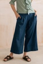Summer trousers Plain Linen Denim