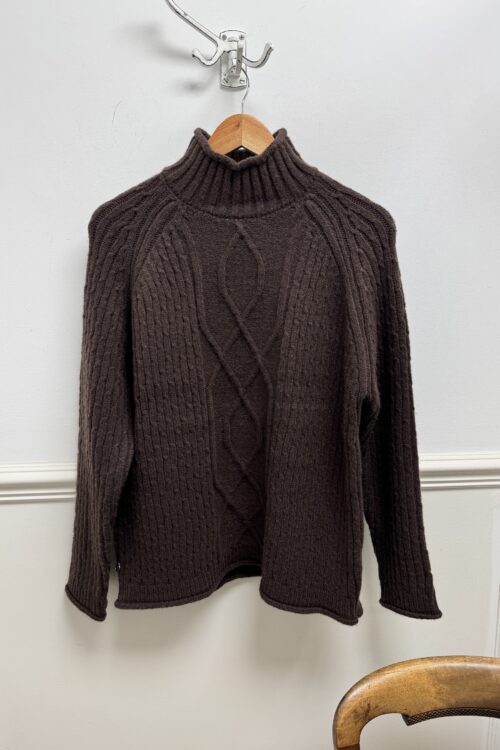 Agnes Texture Stitch Knitted Roll Neck Jumper