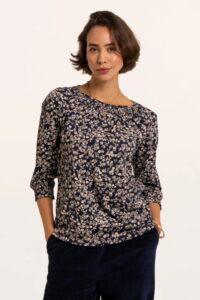 Brielle Printed 3/4 Sleeve T-Shirt