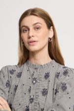 IHEloza SH Embroidered Check Shirt - Image 2