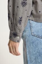 IHEloza SH Embroidered Check Shirt - Image 4