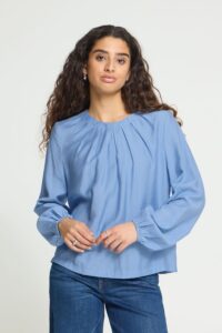 IHImelda LS2 Pleated Neck Blouse