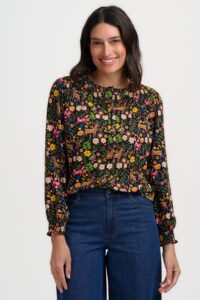 Julieta Blouson Sleeve Jersey Top