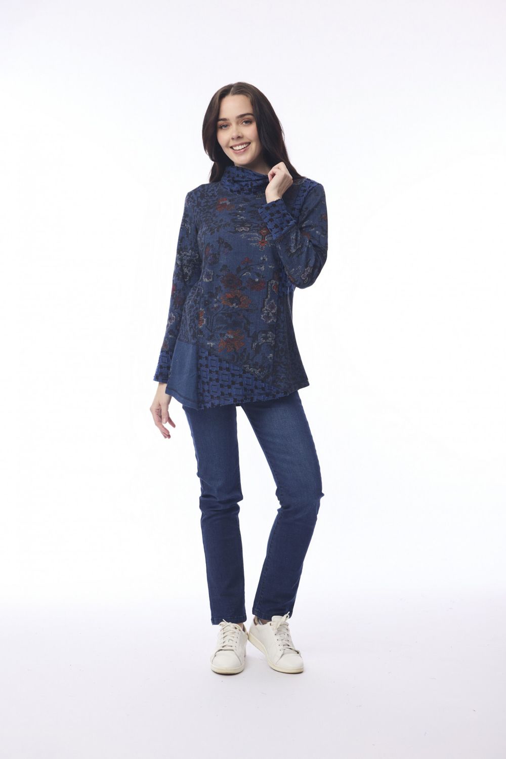 tabriz-top-cowl-neckline-print1 Tabriz Cowl Neck Top - Image 1