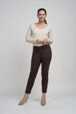 302CT Slim Leg Bengaline Textured Ankle Grazer - Image 4