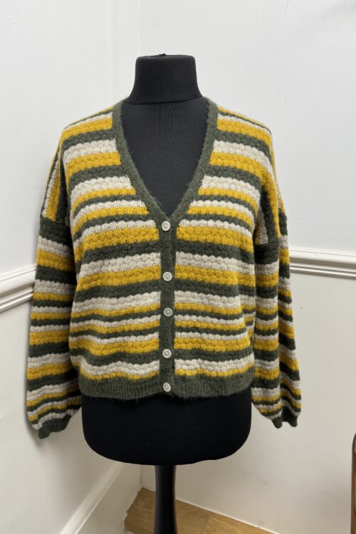Multi Stripe Woollen Cardigan
