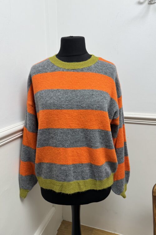 Woollen Striped Tri Colour Jumper