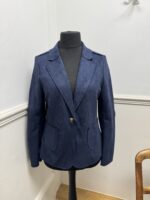 Suede Look Button Blazer
