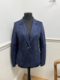 Suede Look Button Blazer
