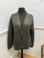 Suede Look Button Blazer - Image 2