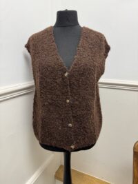 Boucle Button Lana Wool Tank Top