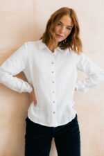 Ana Textured Organic Cotton Shirt - Image 7