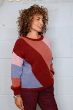 Asymmetric Woollen Stripe Knit Jumper - Image 3