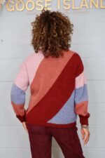 Asymmetric Woollen Stripe Knit Jumper - Image 4