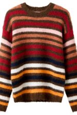 Autumn Days Fluffy Striped Jumper - Image 5