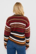 Autumn Days Fluffy Striped Jumper - Image 4