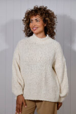 Balloon Boucle Mixed Wool Jumper