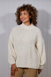 Balloon Boucle Mixed Wool Jumper