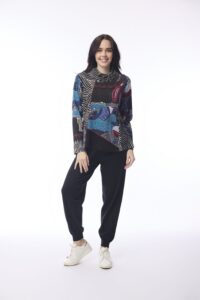 Benin Patch Cowl Top