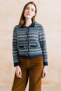 Chestnut Knitted Fair Isle Jacket