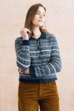 Chestnut Knitted Fair Isle Jacket - Image 2