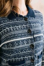Chestnut Knitted Fair Isle Jacket - Image 4