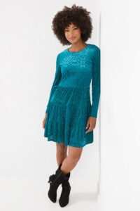 Delightful Devore Tunic Dress