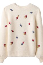 Ditsy Floral Embroidered Jumper - Image 4