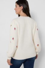 Ditsy Floral Embroidered Jumper - Image 5