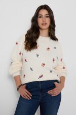 Ditsy Floral Embroidered Jumper