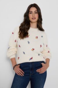 Ditsy Floral Embroidered Jumper