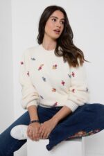 Ditsy Floral Embroidered Jumper - Image 3