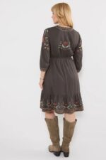 Elegant Embroidered Mini Dress - Image 2