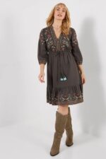 Elegant Embroidered Mini Dress - Image 4