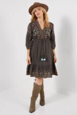 Elegant Embroidered Mini Dress