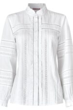 Florence Frill Collared Blouse with Balloon Sleeve - Image 3