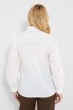 Florence Frill Collared Blouse with Balloon Sleeve - Image 4