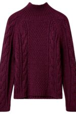 Freya Cable Knit High Neck Jumper - Image 5