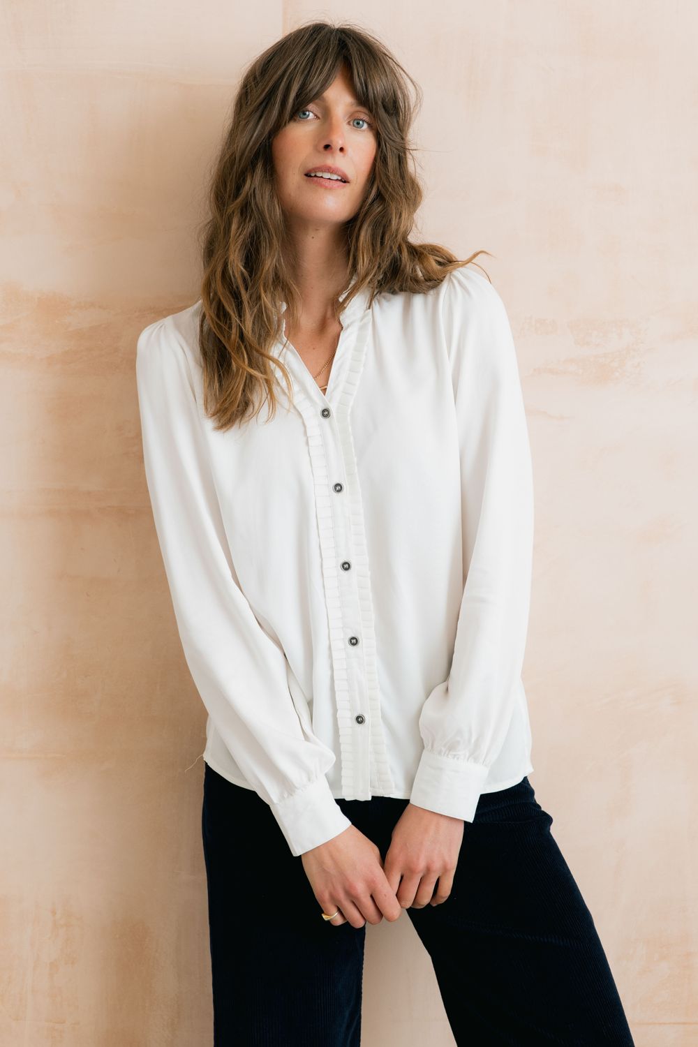 frida-blouse-plain-viscose-white5 Frida Blouse - Image 1